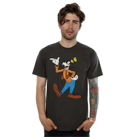 Disney Mens Classic Goofy T-Shirt / Light Graphite - Picture 3 of 7